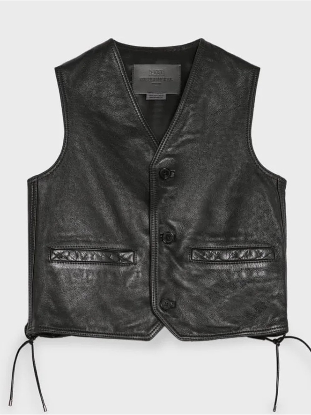 Zara x Steven Meisel Black Leather Vest